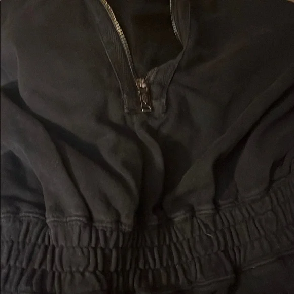 Black Women's Jogger Jumpsuit - Casual Pullover Romper - Picture 7 of 11